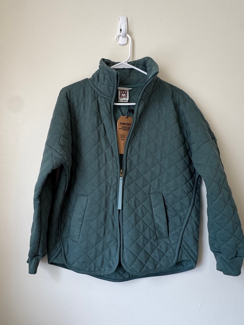 Avalanche Quilted Zip Front Jacket Women’s Medium Sage Green NWT